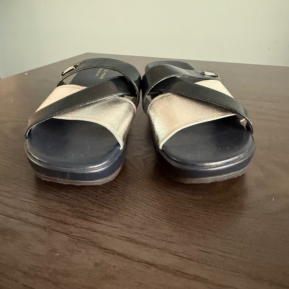 Cole Haan Women’s Blue And Silver  Wedge Sandals Size 6 B - Picture 1 of 7